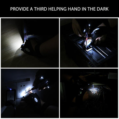 Night Light Waterproof Fishing Gloves with LED Flashlight Rescue Tool