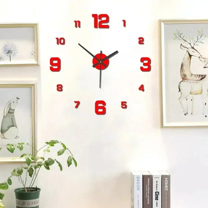 Creative Frameless DlY Wall Clock WallDecal Home Silent Clock Living